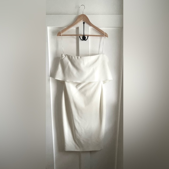 White Driggs Strapless Dress by LIKELY - Picture 3 of 5